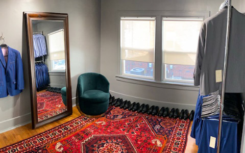 John H. Daniel Nashville Tennessee Interior Custom Clothiers Fitting Room